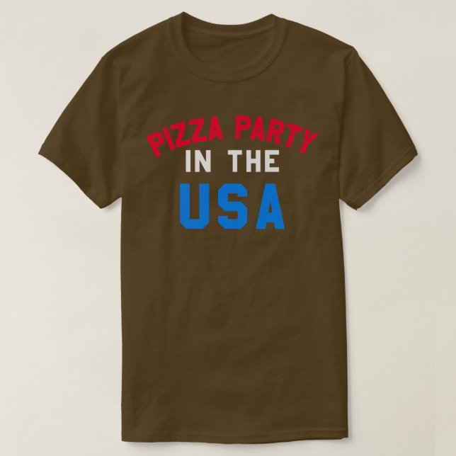 T-shirt Soirée De Pizza À La Mode Aux Etats-Unis 33475678 (Design devant)