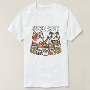 T-shirt Soirée des chats sushi
