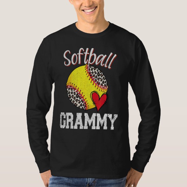 T-shirt Soirée des Mères du Léopard de Grammy de Softball (Devant)