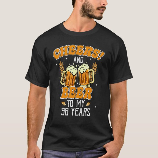 T-shirt Soirée Et Bières À 38 Ans 38E Anniversaire (Devant)
