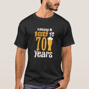 T-shirt Soirée Et Bières À 70 Ans Fête D'Anniversaire 4
