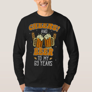 T-shirt Soirée Et Bières À 93 Ans 93E Fête Anniversaire
