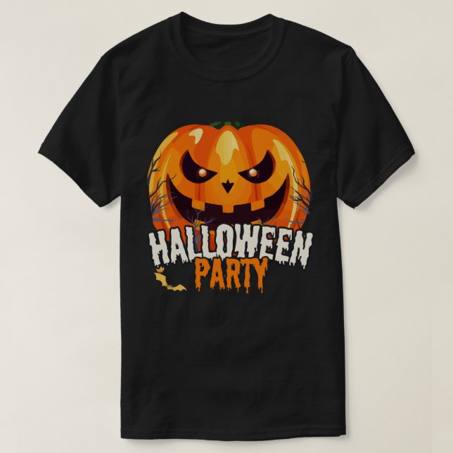 T-shirt Soirée Halloween – Création de citrouilles de Jack (Design devant)