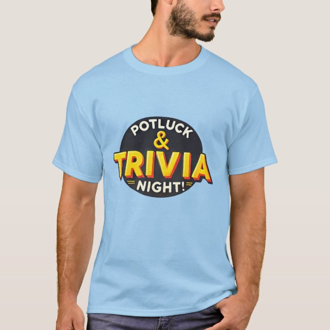 T-shirt Soirée Potluck Trivia se réunir (Devant)
