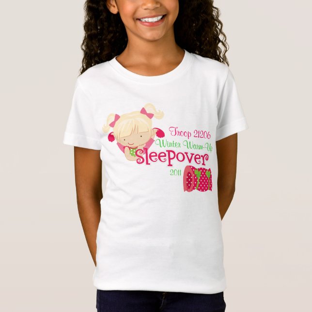 T-Shirt Soirée pyjamas de fille (Devant)