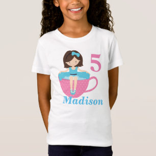 T-Shirt Soirée Thé fin Anniversaire Fille Enfants personna