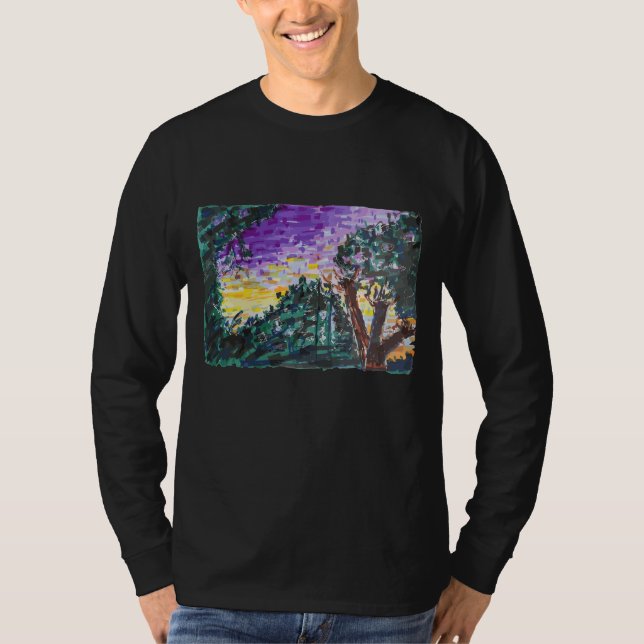 T-shirt Soirée violette (Devant)