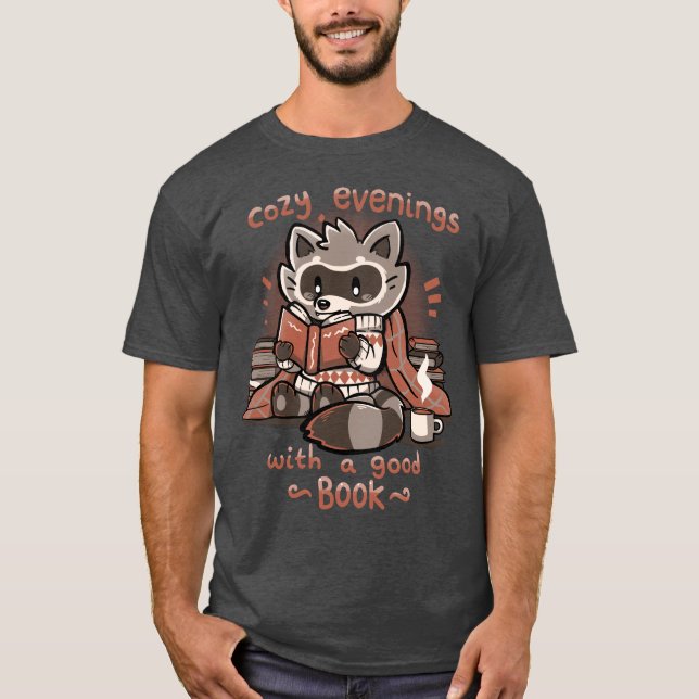 T-shirt Soirées cosy avec bon livre (Devant)