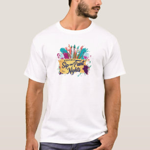 T-shirt Soirées créatives Sip d'été & Peinture Tee