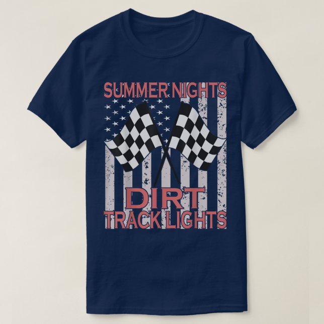 T-shirt Soirées D'Été Et Lumières Sur Les Pistes De Course (Design devant)