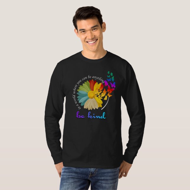 T-shirt Sois Gentil | Hommes Manches Longues (Devant entier)