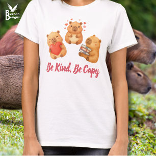 T-shirt SOIS GENTIL SOIS CAPY Mignon Capybara Aquarelle