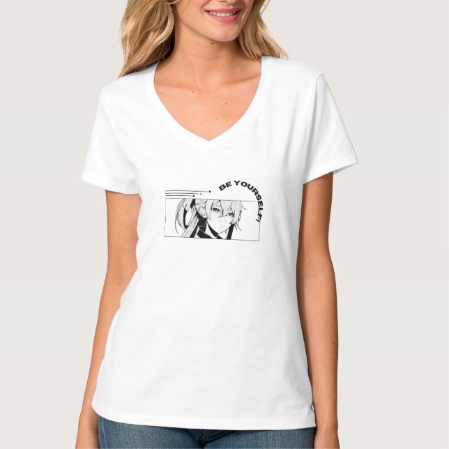 T-shirt « Sois toi-même » – Citation moderne inspi (Devant)