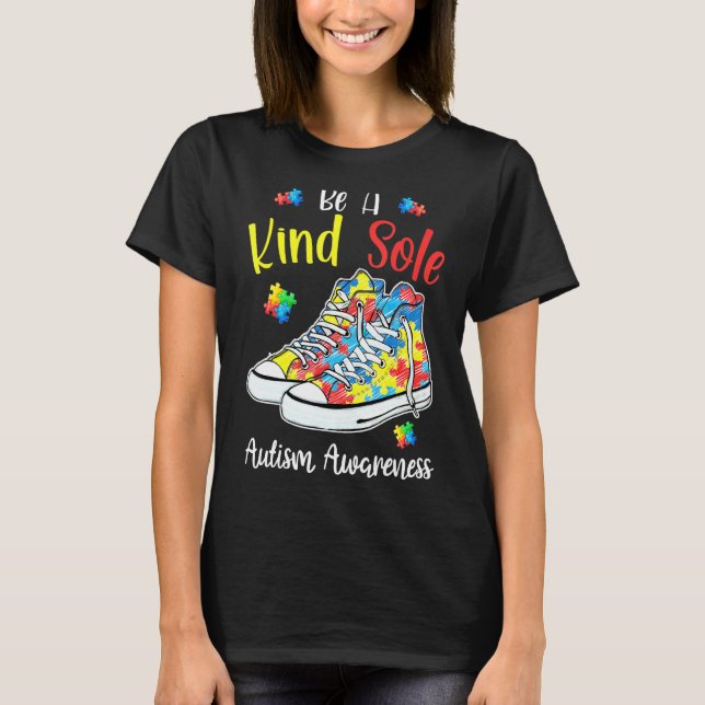 T-shirt Sois une âme gentille Autisme Sensibilisation Arc- (Devant)
