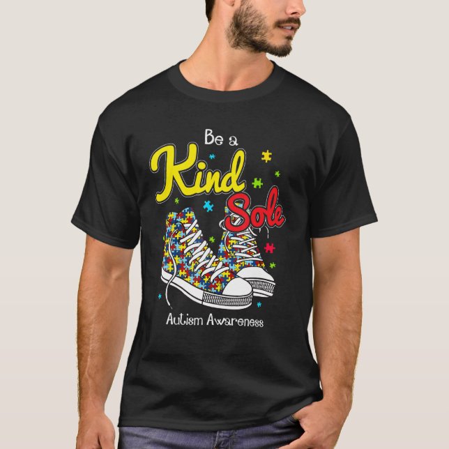 T-shirt Sois une âme gentille Autisme Sensibilisation Puzz (Devant)