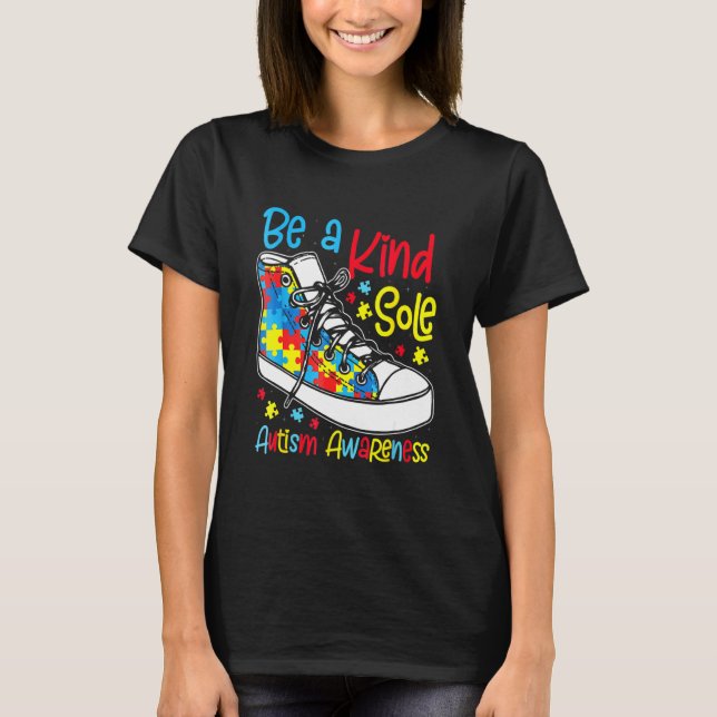 T-shirt Sois une âme gentille Puzzle Piec de sensibilisati (Devant)
