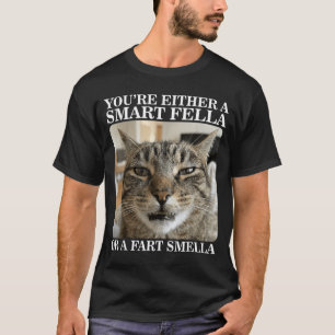 T-shirt Soit un type intelligent, soit un chat drôle qui s