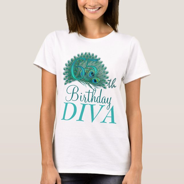 T-shirt soixante-cinquième Chemises de diva d'anniversaire (Devant)
