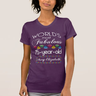 T-shirt soixante-quinzième Anniversaire la plupart des