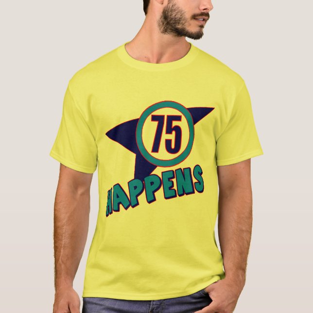 T-shirt soixante-quinzième L'anniversaire se produit des (Devant)