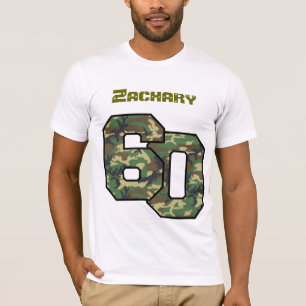 T-shirt soixantième Anniversaire Camo un nom fait sur
