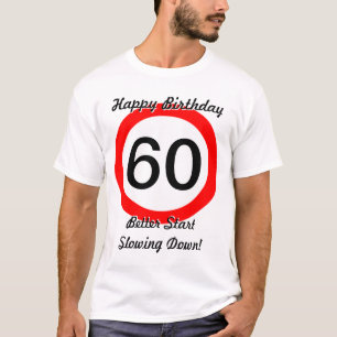 T-shirt soixantième Limitation de vitesse de panneau