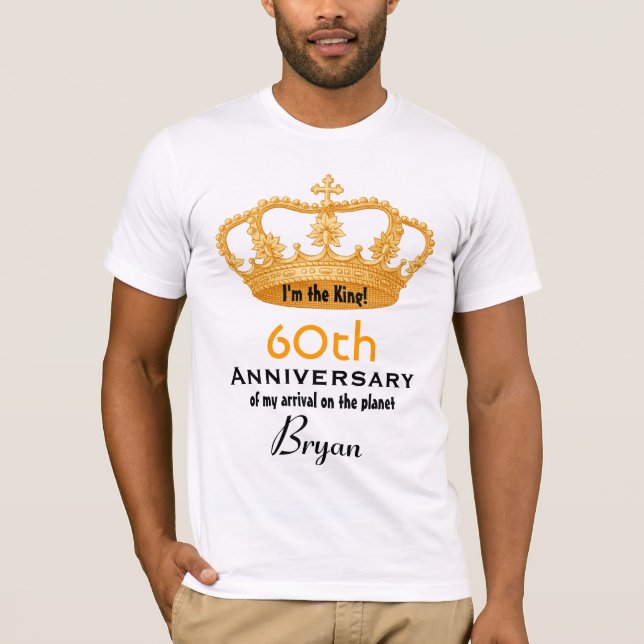 T-shirt soixantième Roi FUNNY d'anniversaire (Devant)