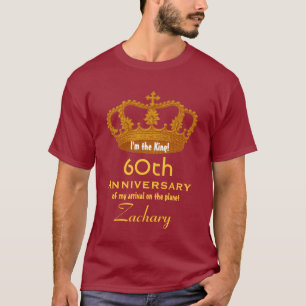 T-shirt soixantième Roi FUNNY V05 d'anniversaire