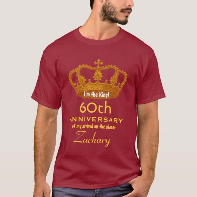 T-shirt soixantième Roi FUNNY V05 d'anniversaire (Devant)