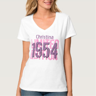 T-shirt soixantième Rose de l'édition limitée V60B du