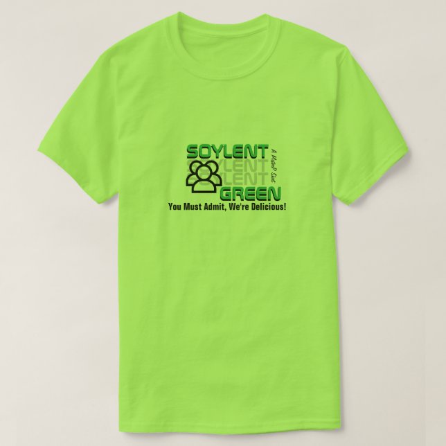 T-shirt Soja vert - Une chemise MisterP (Design devant)