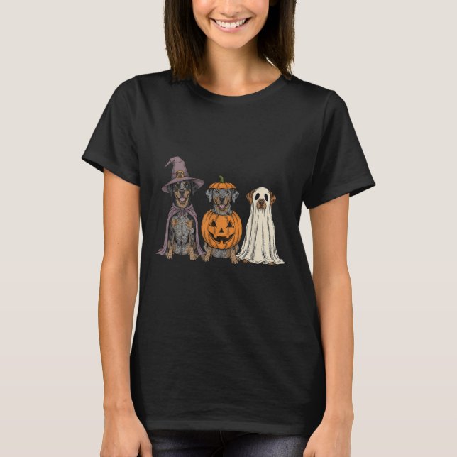 T-shirt Soky Ghost Catahoula Leopard Dog Pumpkin Halloween (Devant)