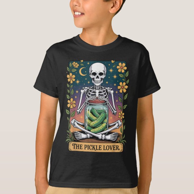 T-shirt Soky Halloween Skeleton Holding Ckle Lover Tarot C (Devant)