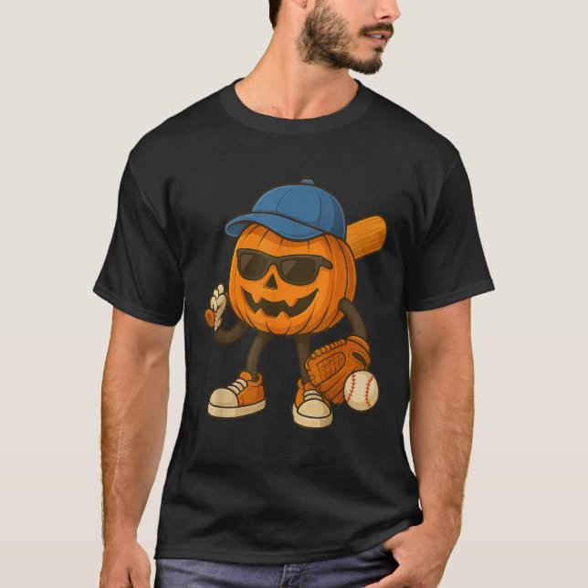 T-shirt Soky Jack-o'-lantern Baseball Halloween Costumes M (Devant)