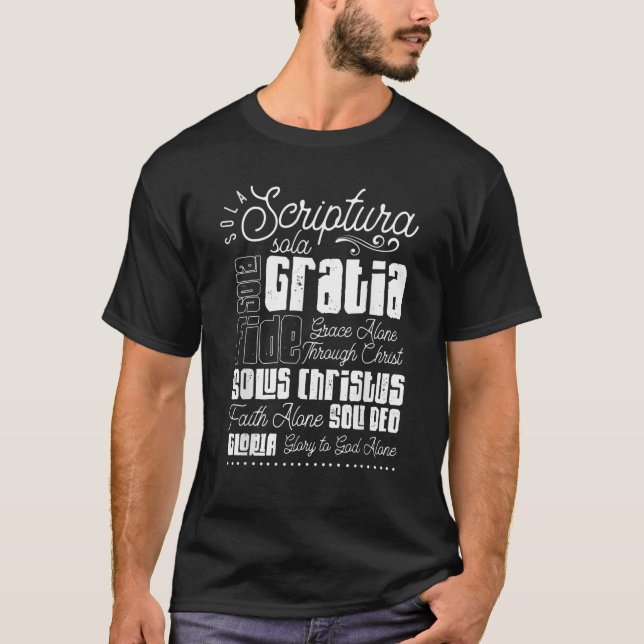 T-shirt Sola Scriptura Réforme chrétienne protestante 5 (Devant)
