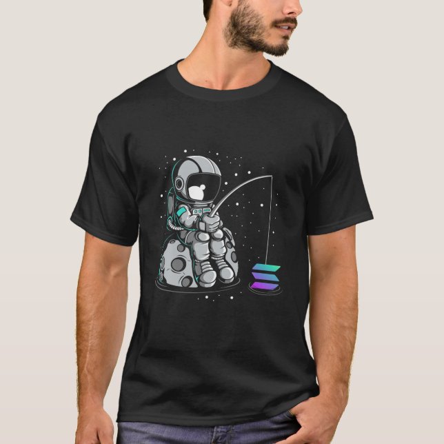 T-shirt Solana Fishing, Crypto Bullrun SOL Token Rich Mill (Devant)
