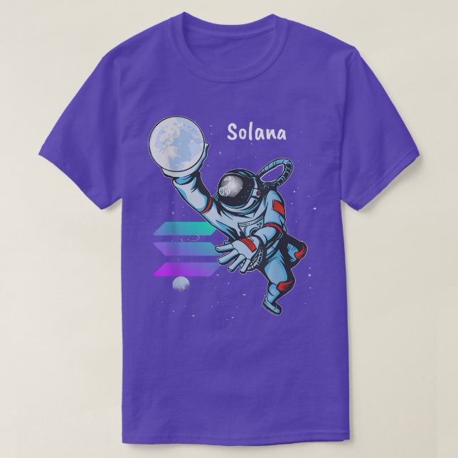 T-shirt Solana SOL Space Man Astronaut Dunk Crypto Cryptoc (Design devant)