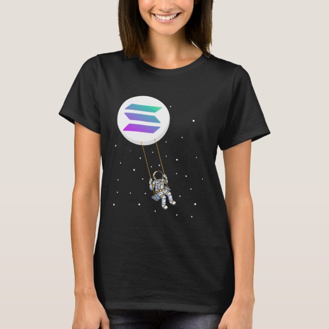T-shirt Solana Swing SOL Trader Cryptomonnaie Moon Boy (Devant)