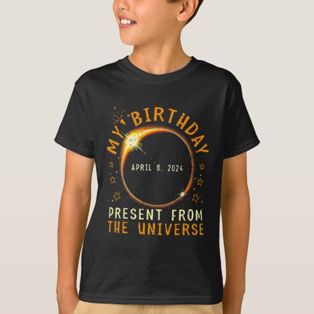 T-shirt Solar Eclipse 2024 Anniversaire présent 4.8.24 Tot (Devant)