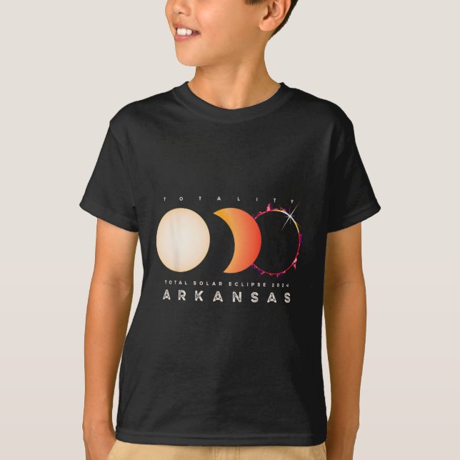 T-shirt Solar Eclipse 2024 Arkansas Total Eclipse America (Devant)