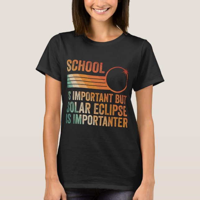 T-shirt Solar Eclipse 2024 École de Chemise Eclipse Solair (Devant)