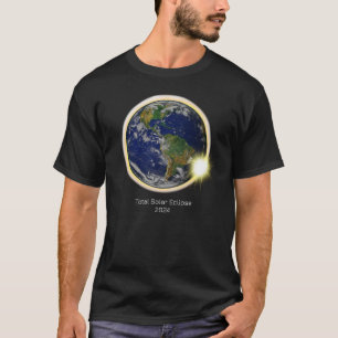 T-shirt Solar Eclipse 2024 lune de soleil sur terre