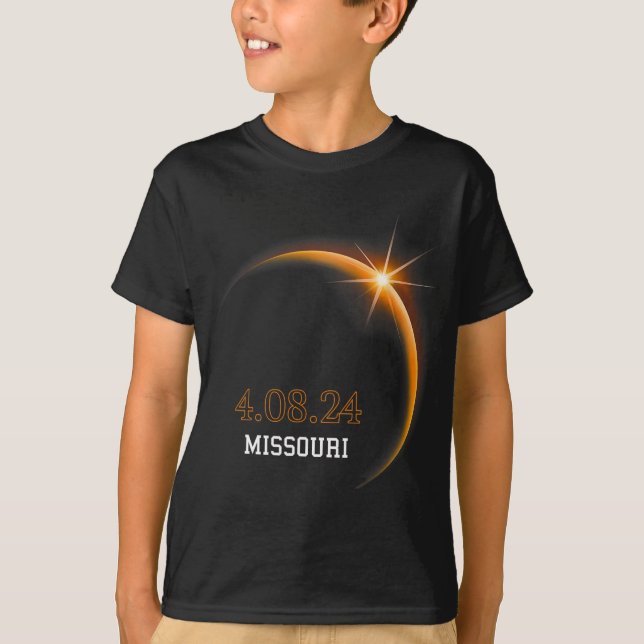 T-shirt Solar Eclipse 2024 Missouri Totality Spring 4.08.2 (Devant)