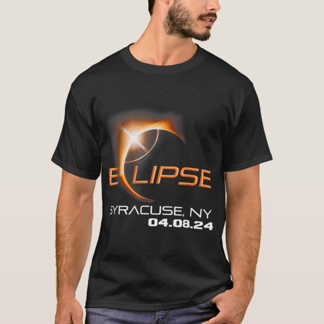 T-shirt Solar Eclipse 2024 Syracuse New York (Devant)