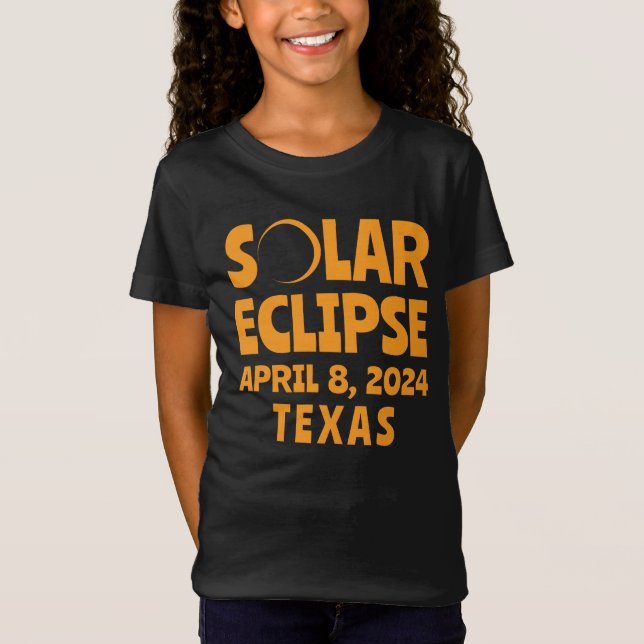 T-Shirt Solar Eclipse 2024 Texas (Devant)