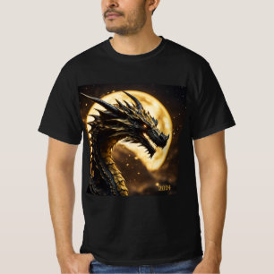 T-shirt Solar Eclipse Dragon 2024 ou Ajouter un nom Hommes