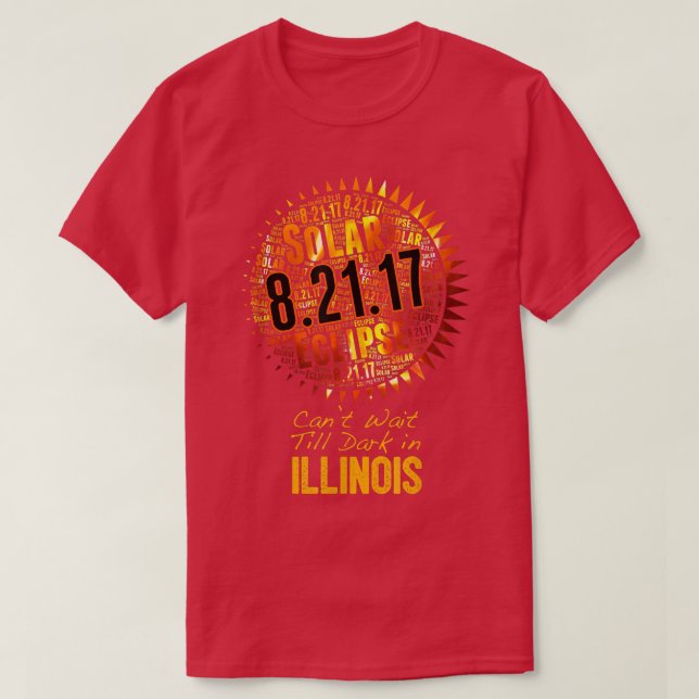 T-shirt Solar Eclipse Illinois Août 2017 Astronome Te (Design devant)