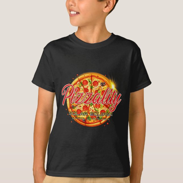 T-shirt Solar Eclipse Pizzality Eclipse Pizza Illustration (Devant)