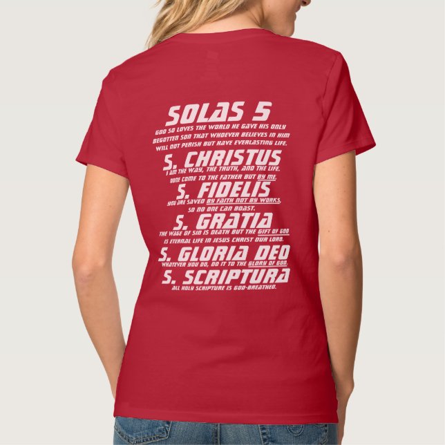 T-shirt Solas 5 - Les 5 "Uniques" - Lettres blanches (Dos)