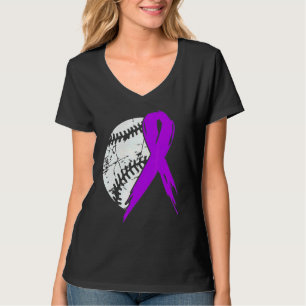 T-shirt Soldat Alzheimers du baseball Purple Ribbon
